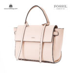 کیف دستی زنانه کد TB-6131 برند فسیل رنگ کمل از جلو ( fossil tb-6131 )