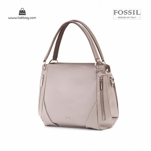 کیف دستی زنانه کد TB-6133 برند فسیل رنگ طوسی از جلو ( fossil tb-6133 )