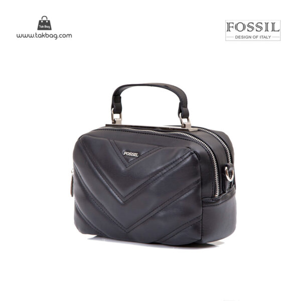 کیف رودوشی زنانه کد TB-6134 برند فسیل رنگ مشکی از جلو ( fossil tb-6134 )