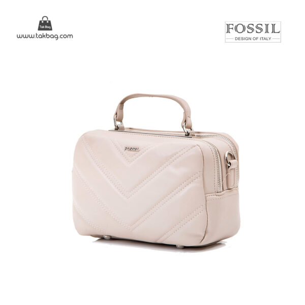کیف رودوشی زنانه کد TB-6134 برند فسیل رنگ کمل از جلو ( fossil tb-6134 )