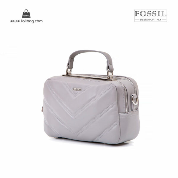 کیف رودوشی زنانه کد TB-6134 برند فسیل رنگ طوسی از جلو ( fossil tb-6134 )