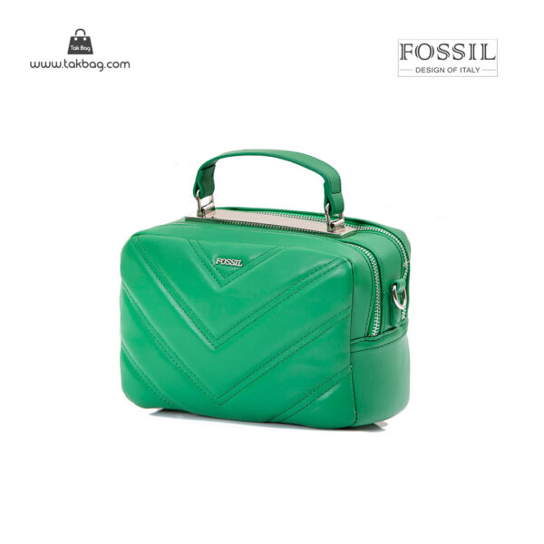 کیف رودوشی زنانه کد TB-6134 برند فسیل رنگ سبز از جلو ( fossil tb-6134 )