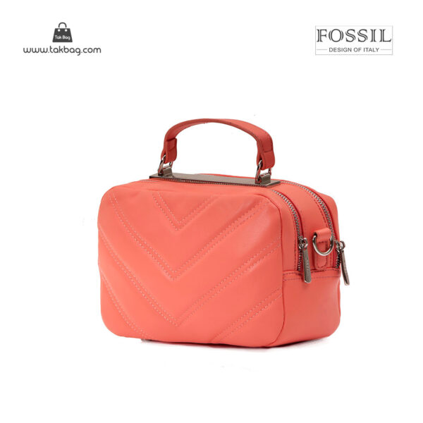 کیف رودوشی زنانه کد TB-6134 برند فسیل رنگ نارنجی از پشت ( fossil tb-6134 )