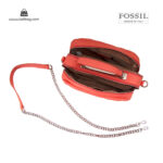 کیف رودوشی زنانه کد TB-6134 برند فسیل رنگ نارنجی از بالا ( fossil tb-6134 )
