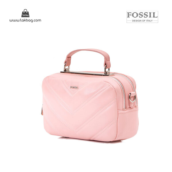 کیف رودوشی زنانه کد TB-6134 برند فسیل رنگ صورتی از جلو ( fossil tb-6134 )