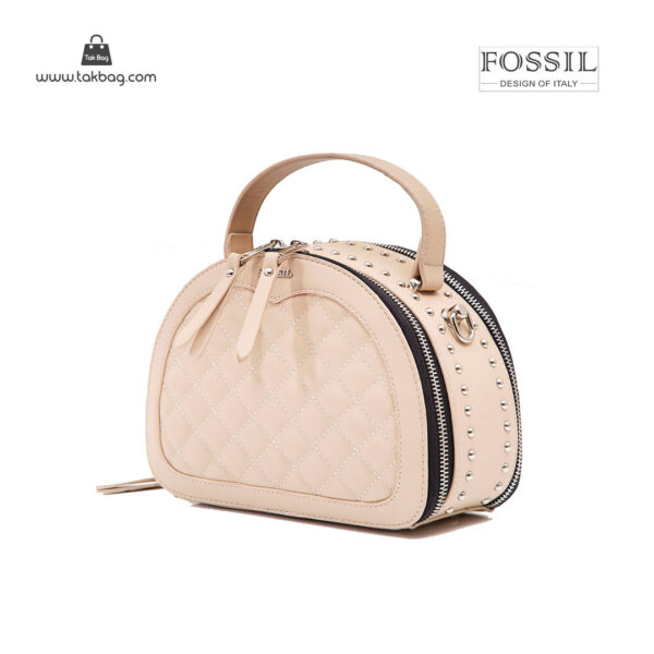 کیف رودوشی زنانه کد TB-6135 برند فسیل رنگ کمل از جلو ( fossil tb-6135 )