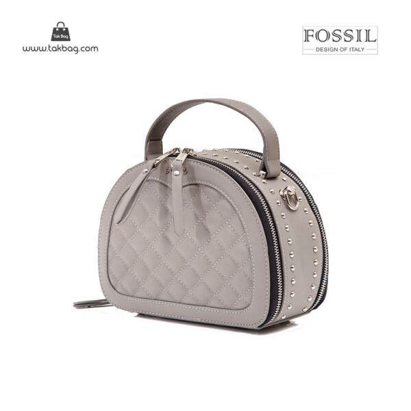 کیف رودوشی زنانه کد TB-6135 برند فسیل رنگ طوسی از جلو ( fossil tb-6135 )