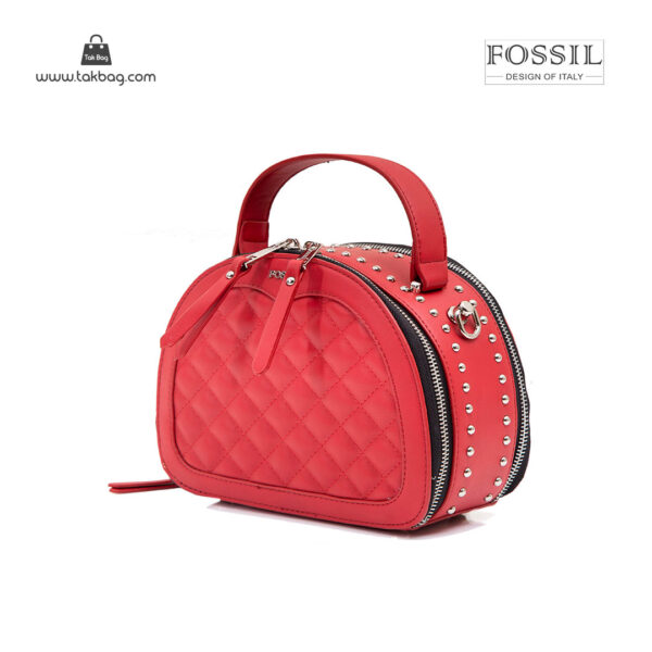 کیف رودوشی زنانه کد TB-6135 برند فسیل رنگ قرمز از جلو ( fossil tb-6135 )