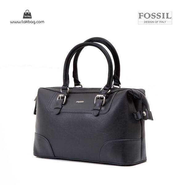 کیف دستی زنانه کد TB-6137 برند فسیل رنگ مشکی از جلو ( fossil tb-6137 )