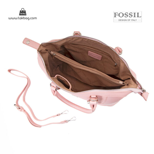 کیف دستی زنانه کد TB-6137 برند فسیل رنگ صورتی از بالا ( fossil tb-6137 )