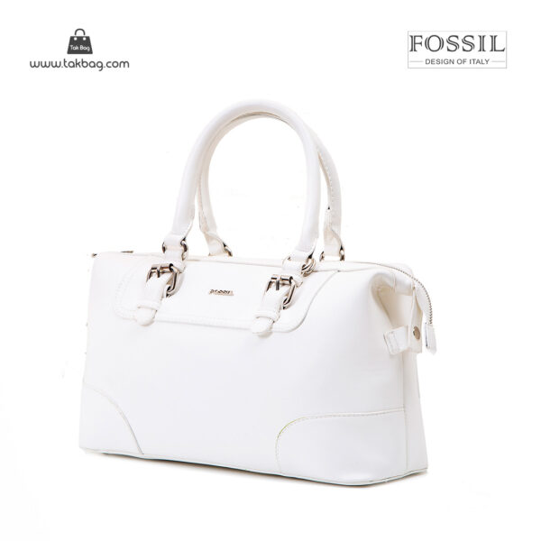 کیف دستی زنانه کد TB-6137 برند فسیل رنگ سفید از جلو ( fossil tb-6137 )