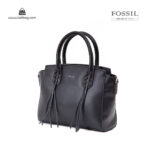 کیف دستی زنانه کد TB-6138 برند فسیل رنگ مشکی از جلو ( fossil tb-6138 )
