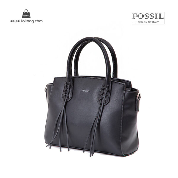 کیف دستی زنانه کد TB-6138 برند فسیل رنگ مشکی از جلو ( fossil tb-6138 )