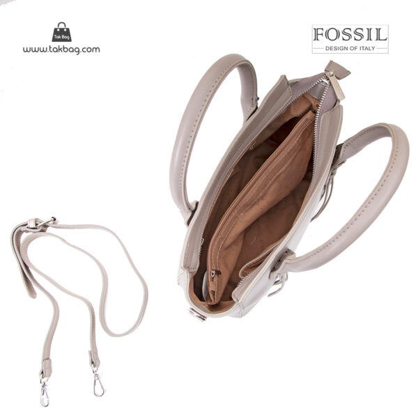 کیف دستی زنانه کد TB-6138 برند فسیل رنگ طوسی از بالا ( fossil tb-6138 )