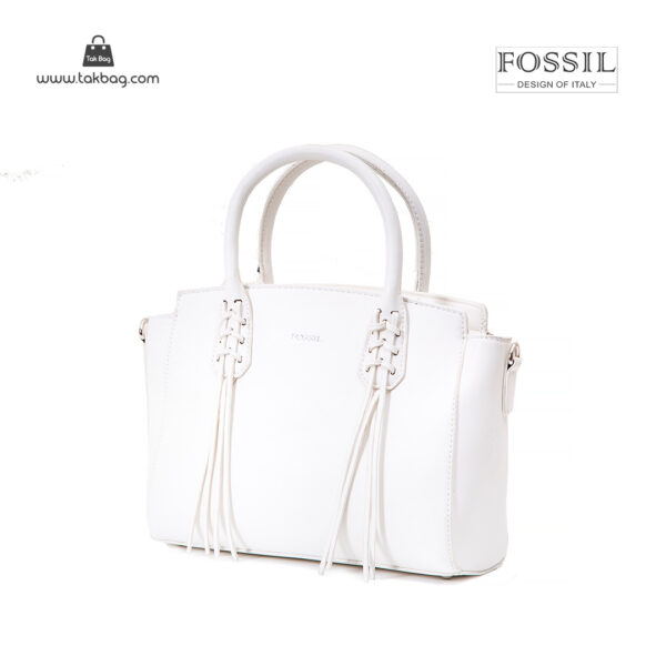 کیف دستی زنانه کد TB-6138 برند فسیل رنگ سفید از جلو ( fossil tb-6138 )