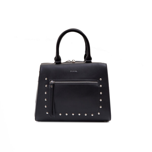 کیف دستی زنانه کد TB-6139 برند فسیل رنگ مشکی از جلو ( fossil tb-6139 )