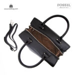 کیف دستی زنانه کد TB-6139 برند فسیل رنگ مشکی از بالا ( fossil tb-6139 )