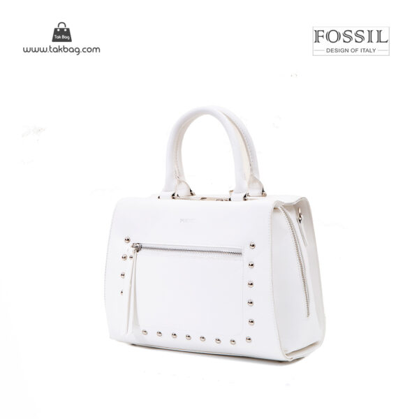 کیف دستی زنانه کد TB-6139 برند فسیل رنگ سفید از جلو ( fossil tb-6139 )