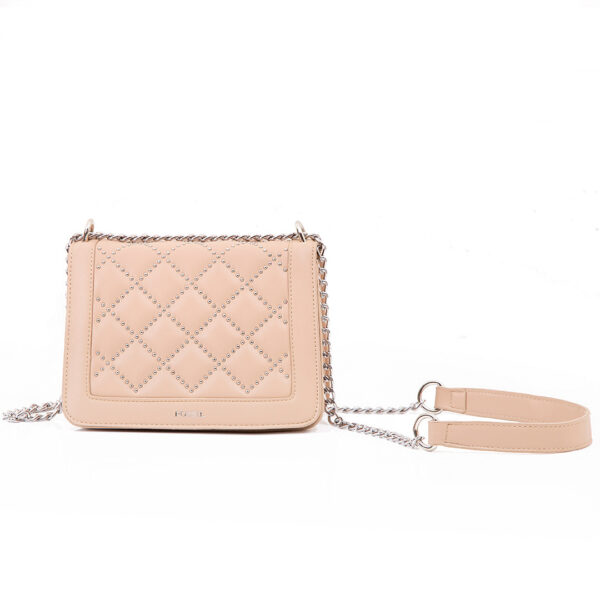 کیف رودوشی زنانه کد TB-6140 برند فسیل رنگ کمل از جلو ( fossil tb-6140 )