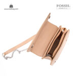 کیف رودوشی زنانه کد TB-6140 برند فسیل رنگ کمل از بالا ( fossil tb-6140 )