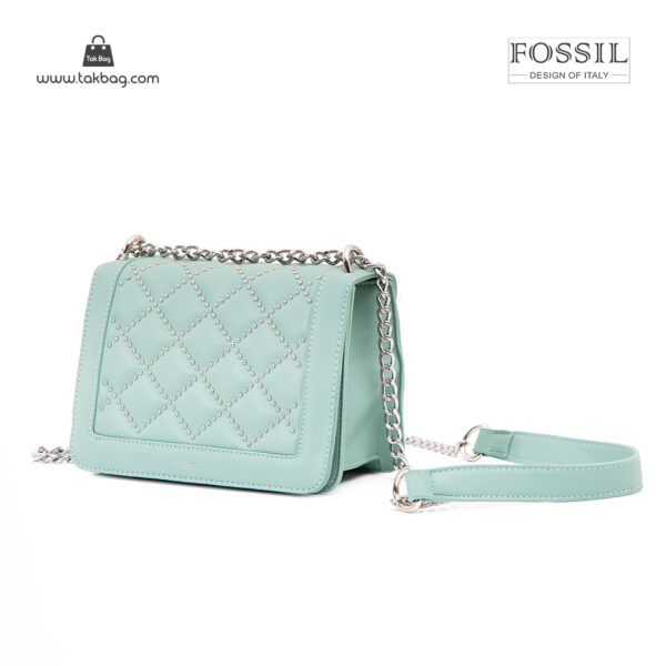 کیف رودوشی زنانه کد TB-6140 برند فسیل رنگ سبز از جلو ( fossil tb-6140 )