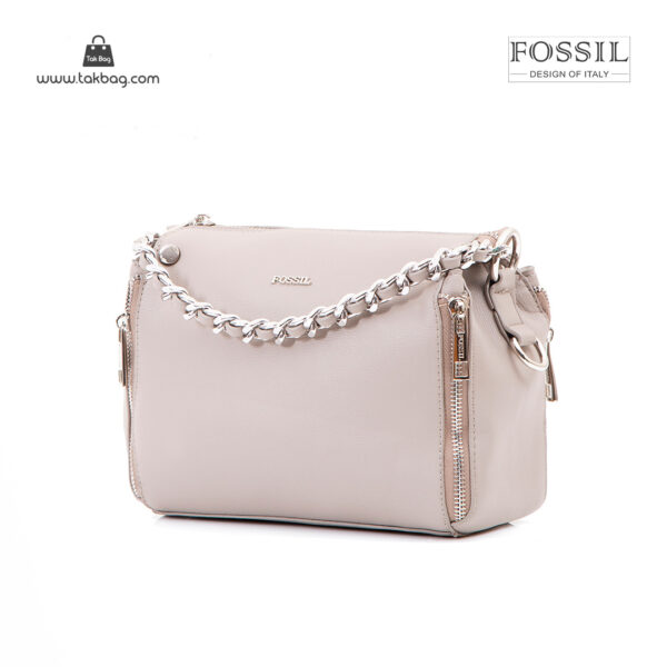 کیف رودوشی زنانه کد TB-6141 برند فسیل رنگ طوسی از جلو ( fossil tb-6141 )