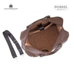ساک دستی زنانه کد TB-6143 برند فسیل رنگ قهوه ای از بالا ( fossil tb-6143 )