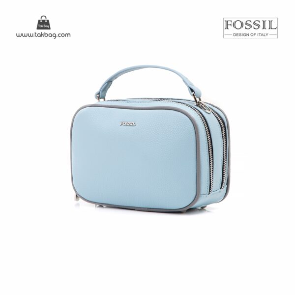 کیف رودوشی زنانه کد TB-6144 برند فسیل رنگ آبی از جلو ( fossil tb-6144 )