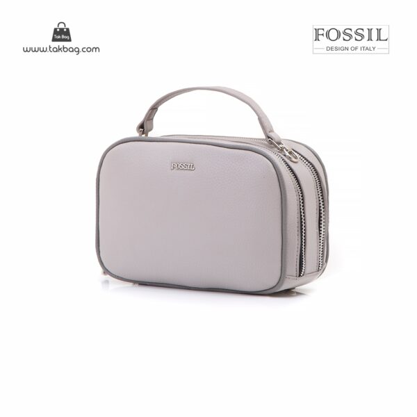 کیف رودوشی زنانه کد TB-6144 برند فسیل رنگ طوسی از جلو ( fossil tb-6144 )