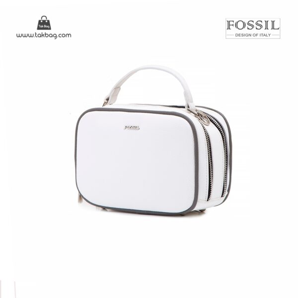 کیف رودوشی زنانه کد TB-6144 برند فسیل رنگ سفید از جلو ( fossil tb-6144 )
