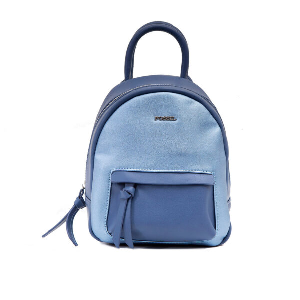 کوله پشتی زنانه کد TB-6145 برند فسیل رنگ آبی از جلو ( fossil tb-6145 )