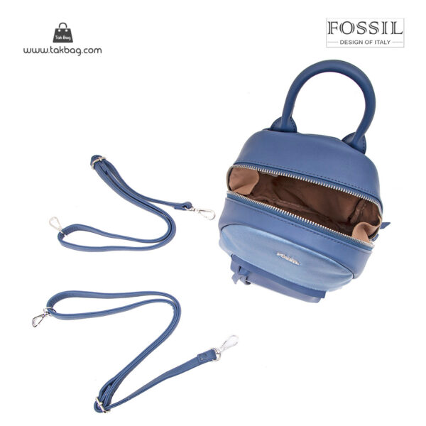 کوله پشتی زنانه کد TB-6145 برند فسیل رنگ آبی از بالا ( fossil tb-6145 )