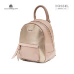 کوله پشتی زنانه کد TB-6145 برند فسیل رنگ کمل از جلو ( fossil tb-6145 )