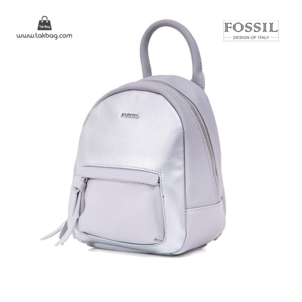 کوله پشتی زنانه کد TB-6145 برند فسیل رنگ طوسی از جلو ( fossil tb-6145 )