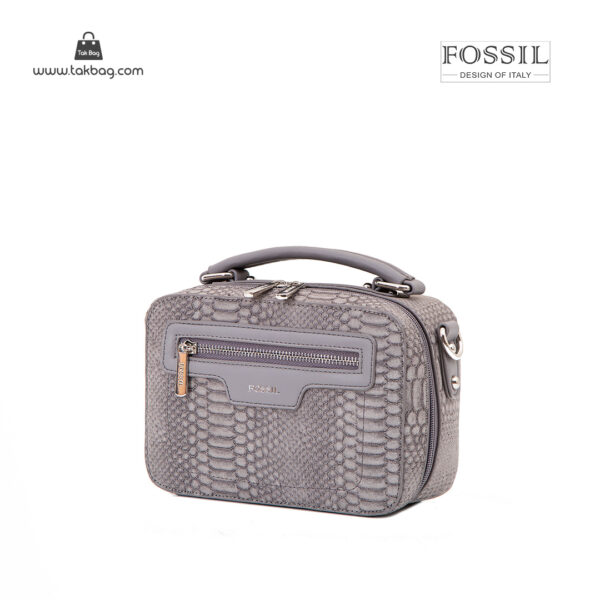 کیف رودوشی زنانه کد TB-6146 برند فسیل رنگ طوسی از جلو ( fossil tb-6146 )