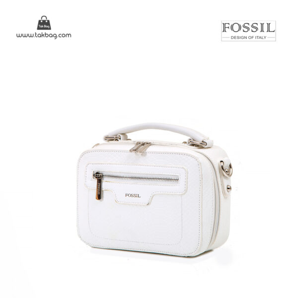 کیف رودوشی زنانه کد TB-6146 برند فسیل رنگ سفید از جلو ( fossil tb-6146 )