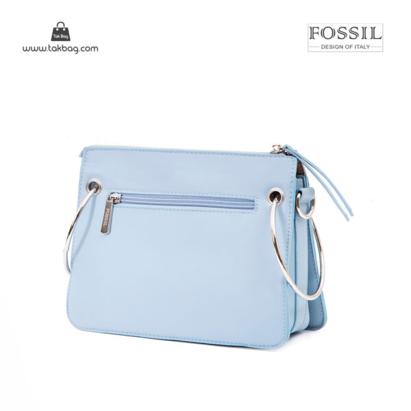 کیف رودوشی زنانه کد TB-6147 برند فسیل رنگ آبی از پشت ( fossil tb-6147 )