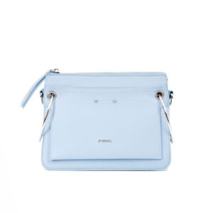 کیف رودوشی زنانه کد TB-6147 برند فسیل رنگ آبی از جلو ( fossil tb-6147 )