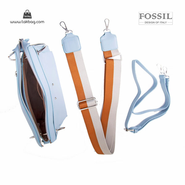 کیف رودوشی زنانه کد TB-6147 برند فسیل رنگ آبی از بالا ( fossil tb-6147 )