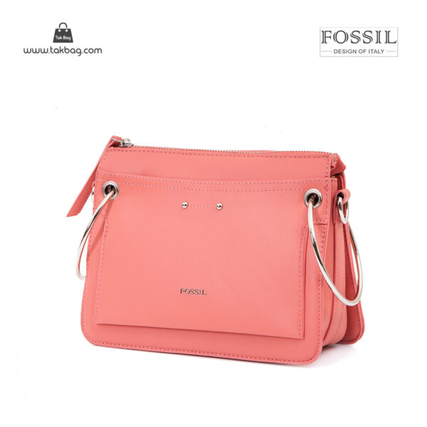 کیف رودوشی زنانه کد TB-6147 برند فسیل رنگ صورتی از جلو ( fossil tb-6147 )