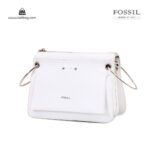 کیف رودوشی زنانه کد TB-6147 برند فسیل رنگ سفید از جلو ( fossil tb-6147 )