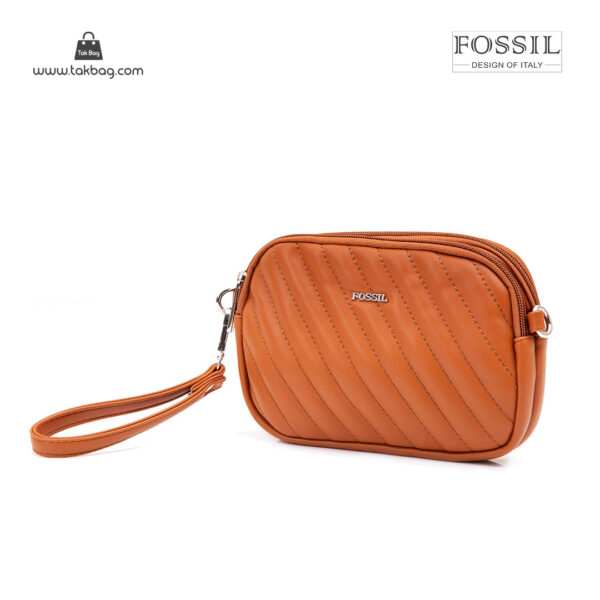 کیف رودوشی زنانه کد TB-6149 برند فسیل رنگ قهوه ای از جلو ( fossil tb-6149 )