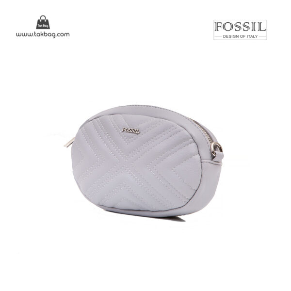 کیف رودوشی کمری زنانه کد TB-6150 برند فسیل رنگ طوسی از جلو ( fossil tb-6150 )
