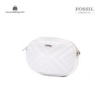 کیف رودوشی کمری زنانه کد TB-6150 برند فسیل رنگ سفید از جلو ( fossil tb-6150 )