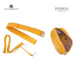 کیف رودوشی کمری زنانه کد TB-6150 برند فسیل رنگ زرد از بالا ( fossil tb-6150 )