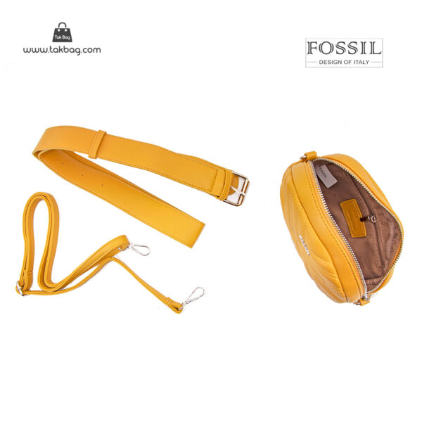 کیف رودوشی کمری زنانه کد TB-6150 برند فسیل رنگ زرد از بالا ( fossil tb-6150 )