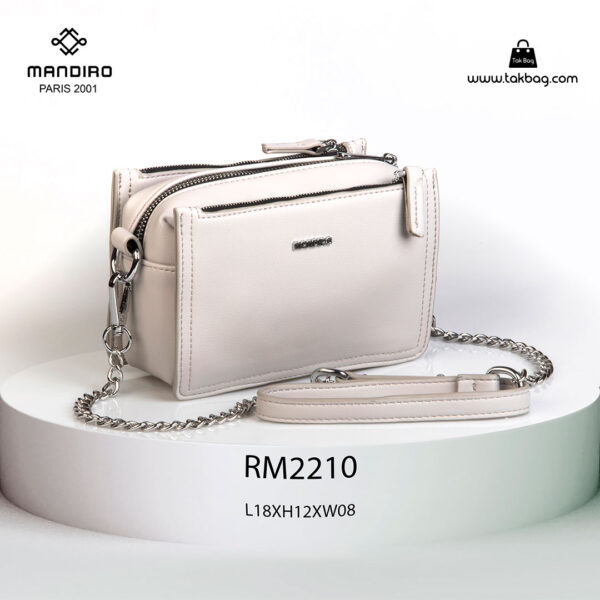 کیف رودوشی زنانه کد RM-2210 برند ماندیرو رنگ طوسی از جلو ( mandiro RM-2210 )