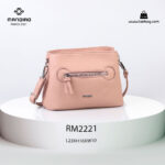 کیف رودوشی زنانه کد RM-2221 برند ماندیرو رنگ صورتی از جلو ( mandiro RM-2221 )