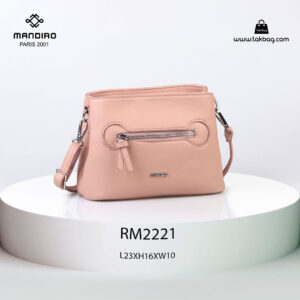 کیف رودوشی زنانه کد RM-2221 برند ماندیرو رنگ صورتی از جلو ( mandiro RM-2221 )