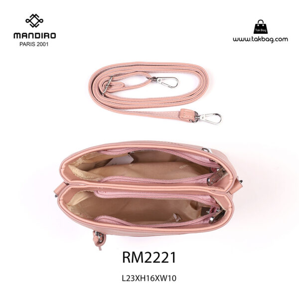کیف رودوشی زنانه کد RM-2221 برند ماندیرو رنگ صورتی از بالا ( mandiro RM-2221 )